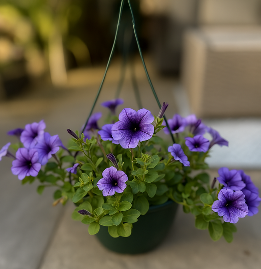 Blue/Purple Vein Hanging Basket